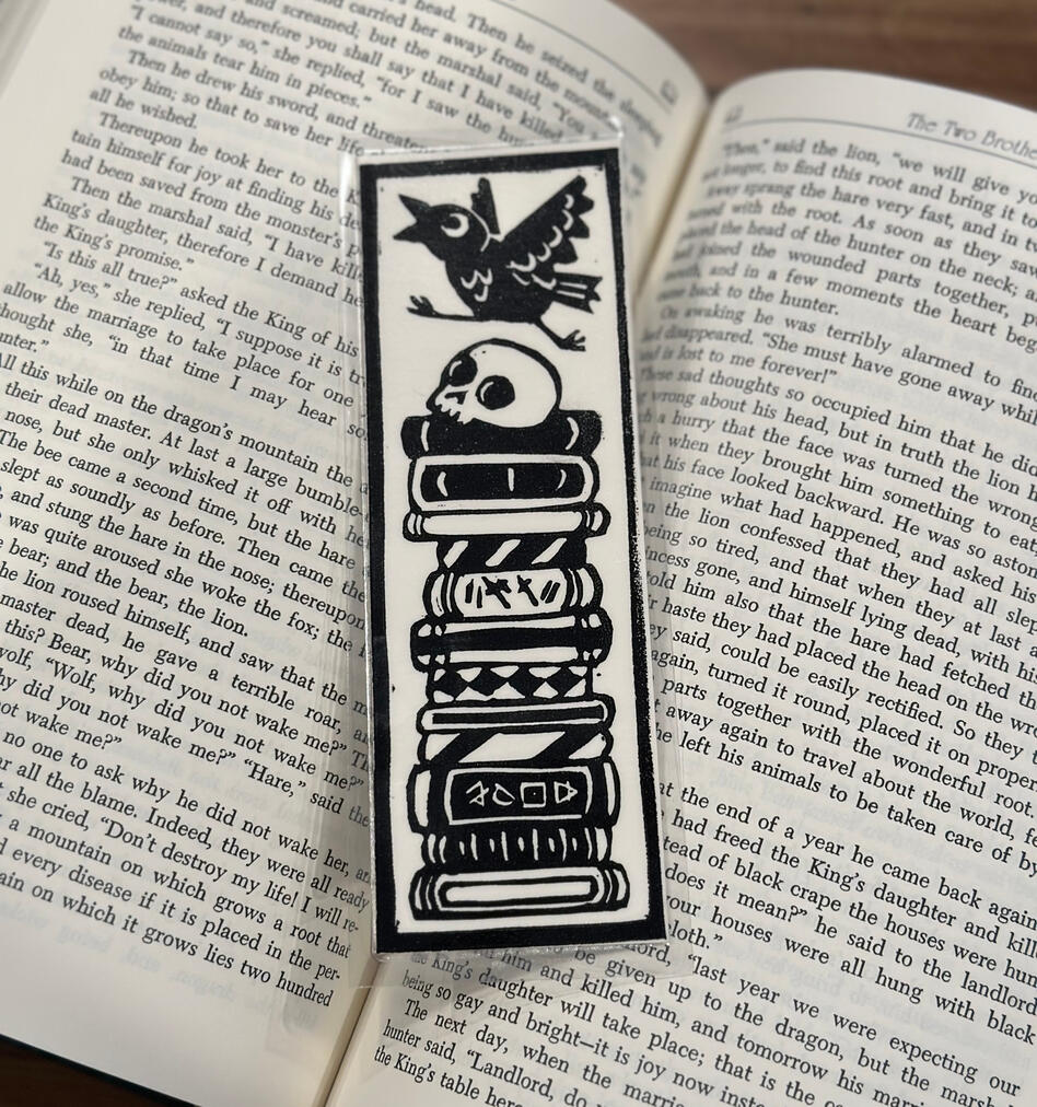 Startled Crow Bookmark